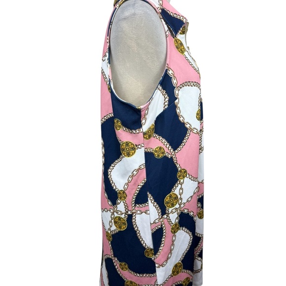 🆕 Boston Proper medallion print dress with round zipper pull size large - Picture 5 of 12